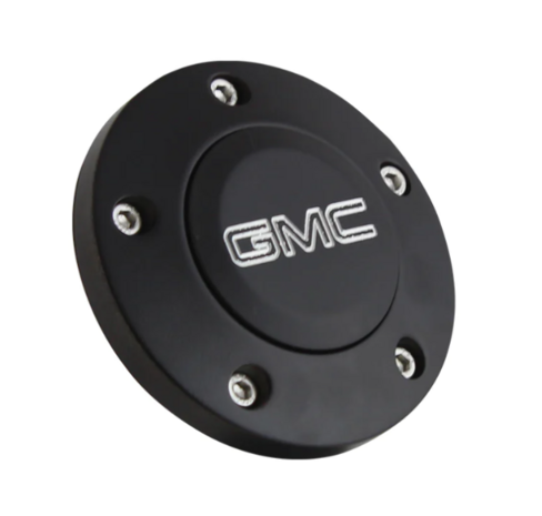 HB5-GMCM| BLACK BILLET GMC BOWTIE HORN BUTTON - 5 HOLE