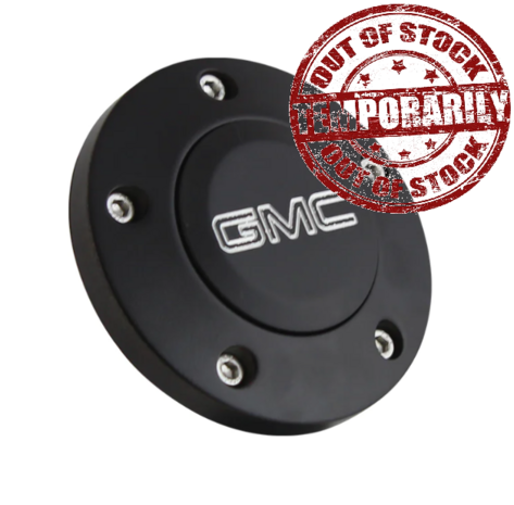 HB5-GMCM| BLACK BILLET GMC BOWTIE HORN BUTTON - 5 HOLE